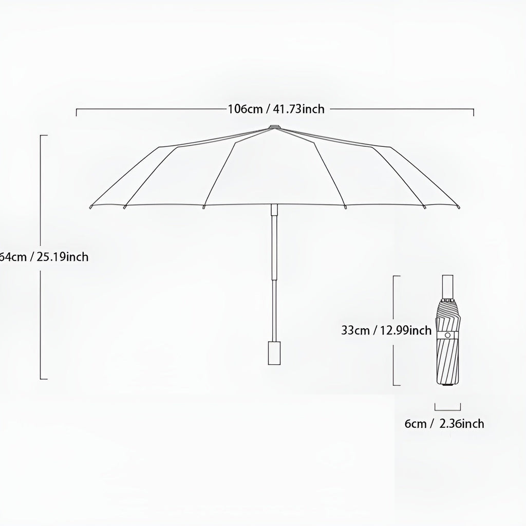 Paraguas resistente con protección UV StormShield