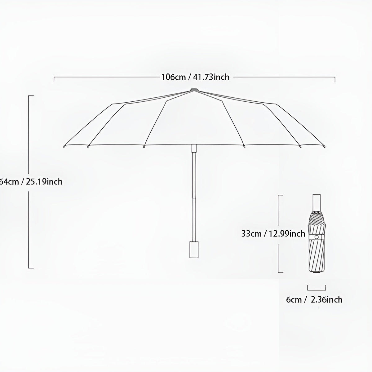 Paraguas resistente con protección UV StormShield