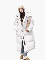 Parsha | Abrigo acolchado largo con capucha oversize de invierno para mujer