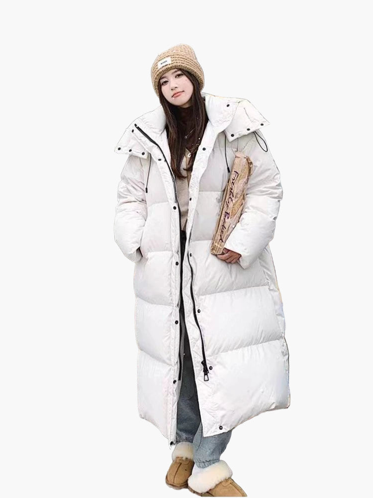 Parsha | Abrigo acolchado largo con capucha oversize de invierno para mujer