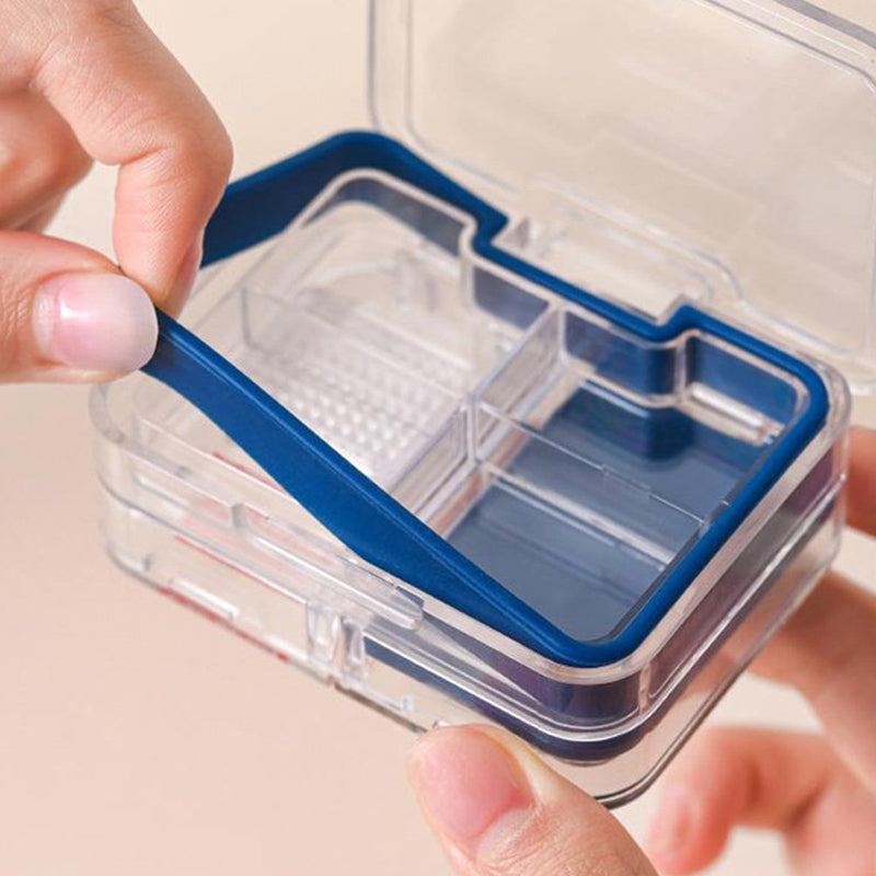 Pastillero portátil multifuncional con compartimentos