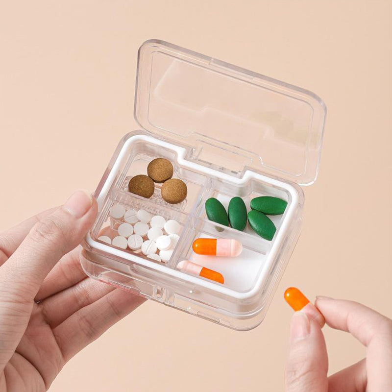 Pastillero portátil multifuncional con compartimentos