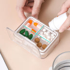 Pastillero portátil multifuncional con compartimentos
