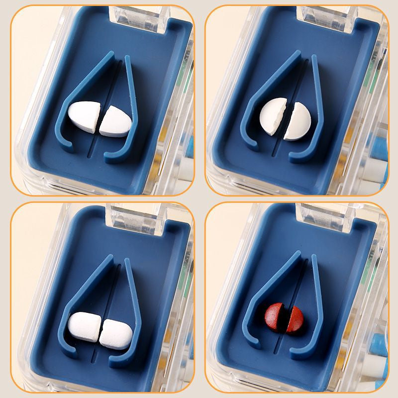Pastillero portátil multifuncional con compartimentos