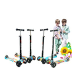 Patinete plegable ligero de tres ruedas