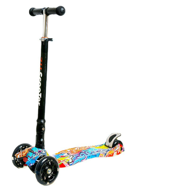 Patinete plegable ligero de tres ruedas