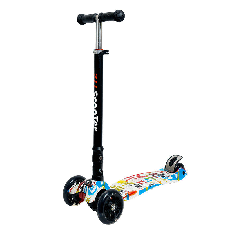 Patinete plegable ligero de tres ruedas