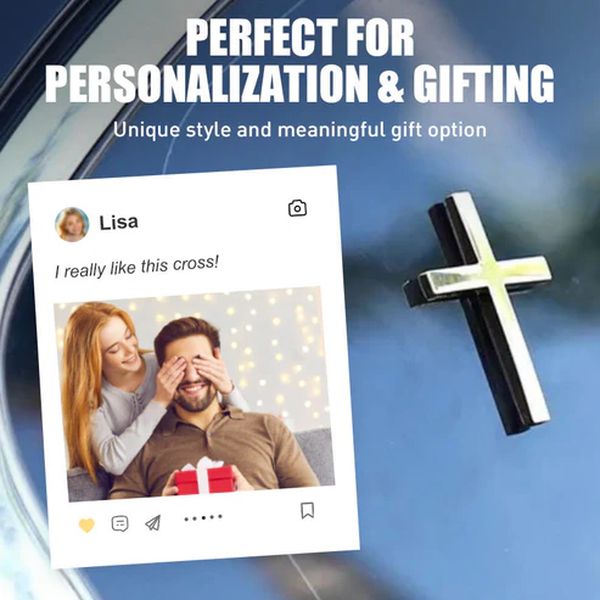Pegatina 3D metálica de cruz de Jesucristo para coche