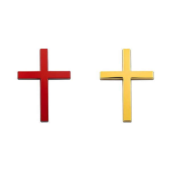 Pegatina 3D metálica de cruz de Jesucristo para coche