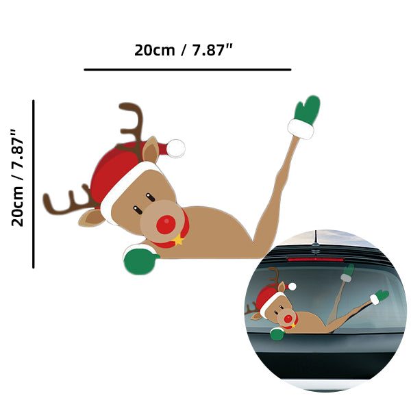 Pegatina de limpiaparabrisas navideño para coche