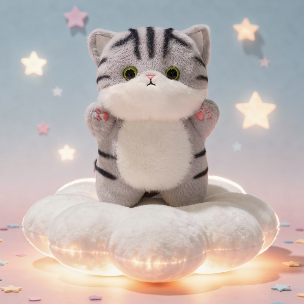 Peluche de gato | Juguete suave y esponjoso | Compañero de abrazos para niños | CuddleCat