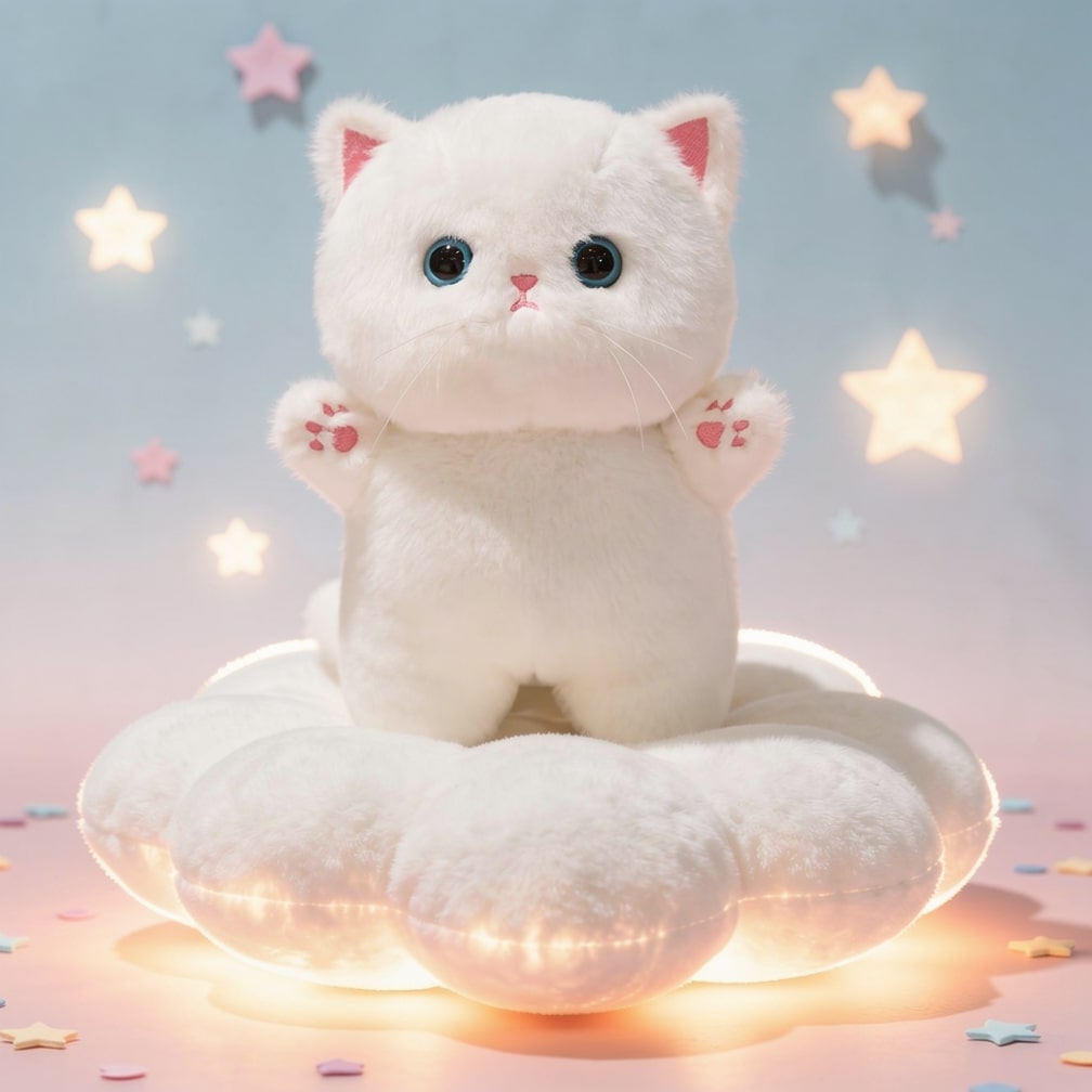 Peluche de gato | Juguete suave y esponjoso | Compañero de abrazos para niños | CuddleCat