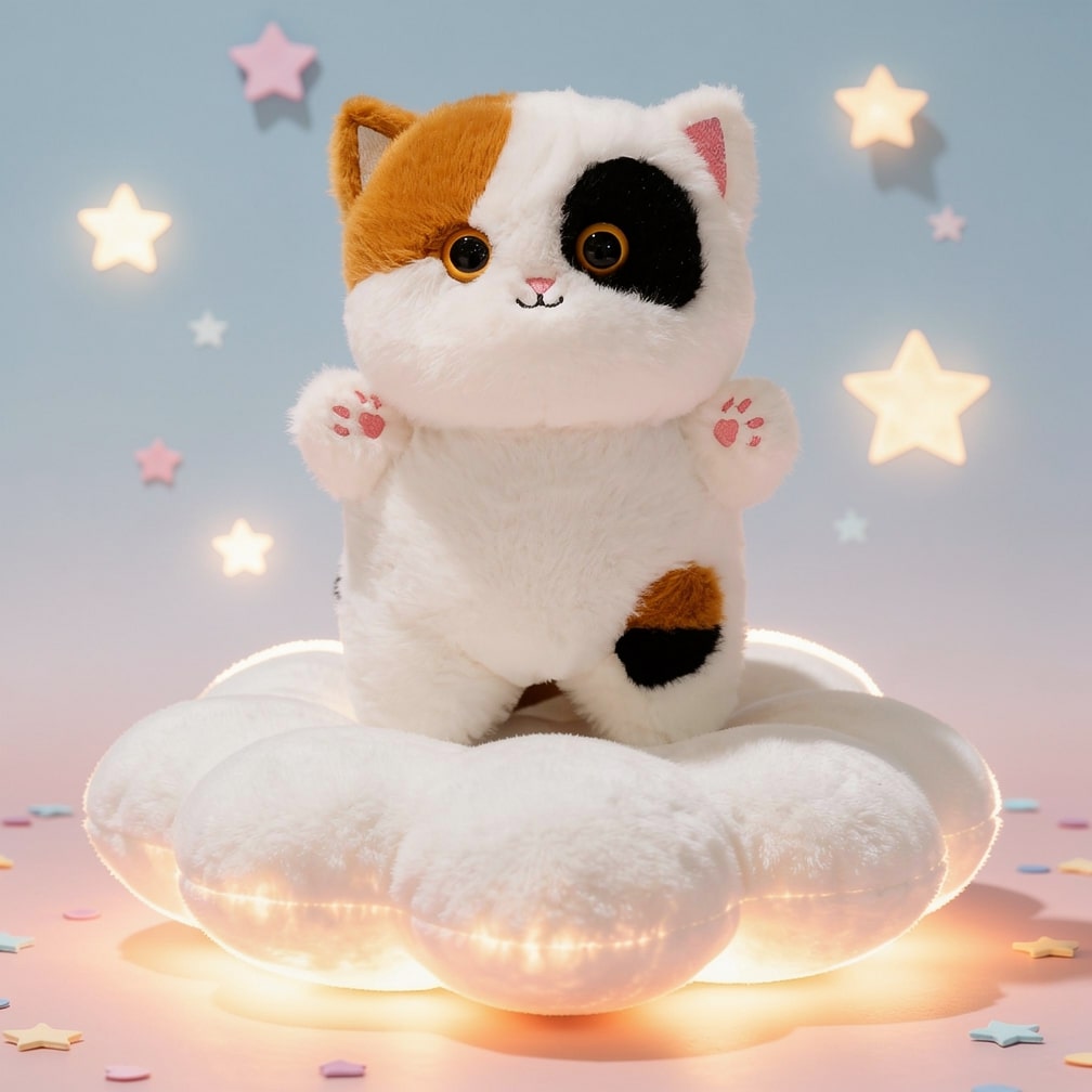 Peluche de gato | Juguete suave y esponjoso | Compañero de abrazos para niños | CuddleCat