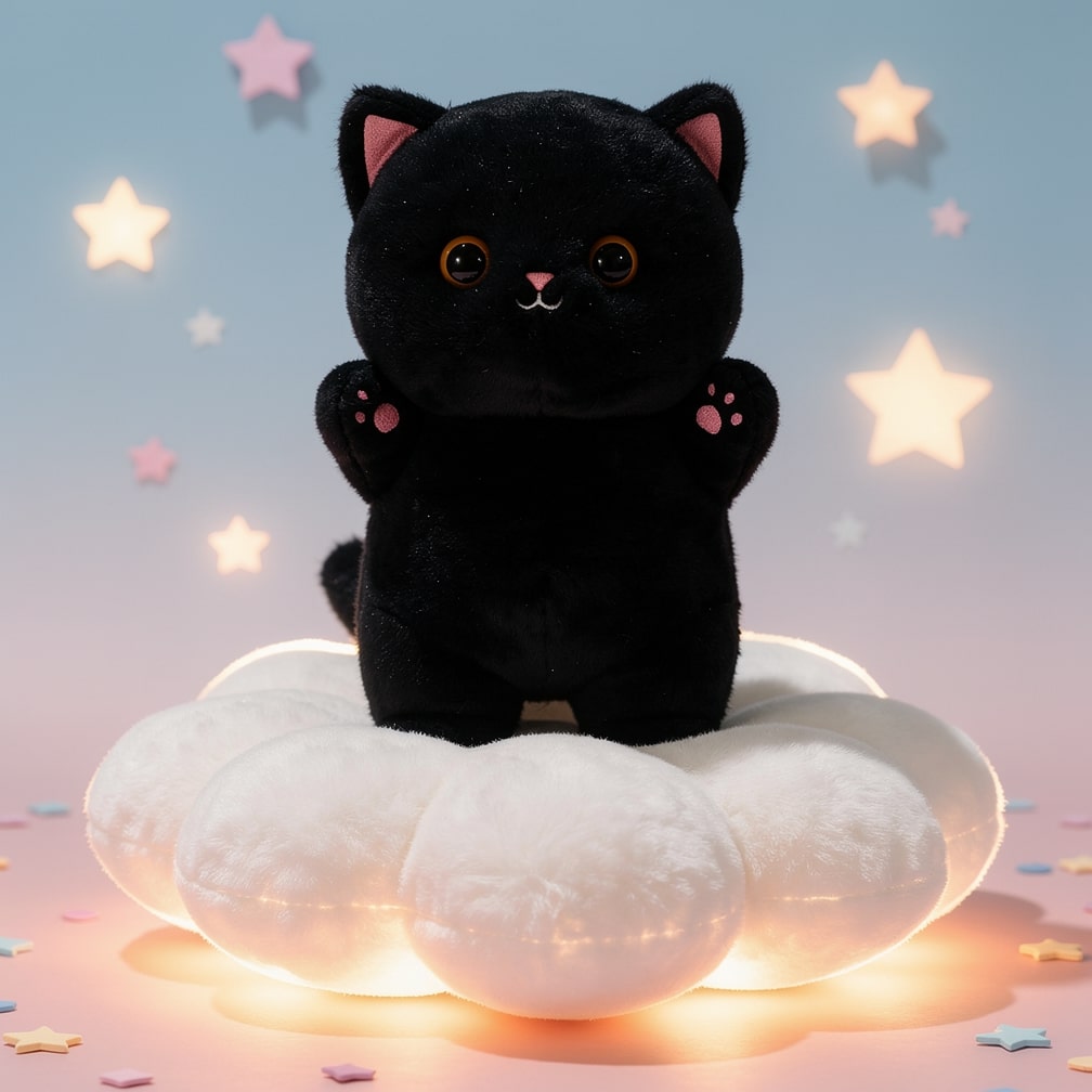 Peluche de gato | Juguete suave y esponjoso | Compañero de abrazos para niños | CuddleCat