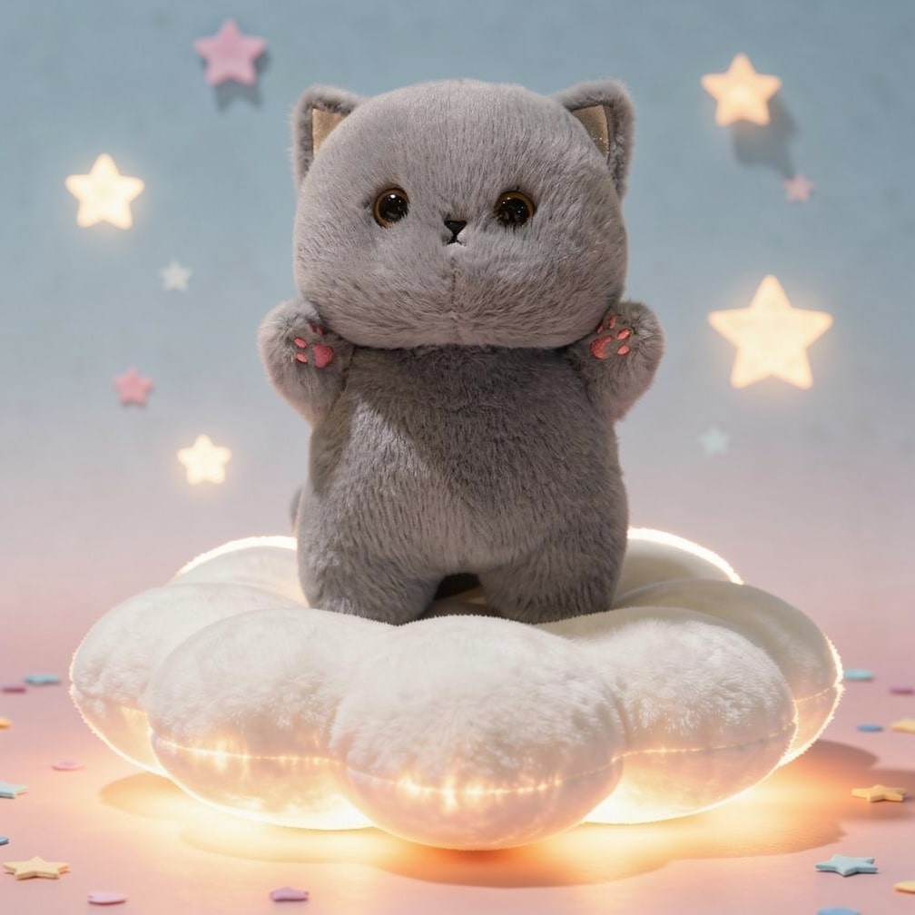 Peluche de gato | Juguete suave y esponjoso | Compañero de abrazos para niños | CuddleCat