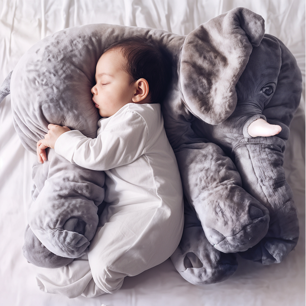 Peluche elefante, cojín de peluche grande de 40 o 60 cm para bebés y niños, relleno de algodón PP, 5 colores