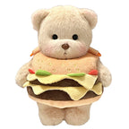 Peluche osito con disfraz de hamburguesa