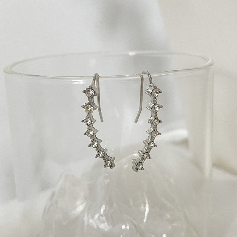 Pendientes de aro con cristales incrustados LuxeSparkle