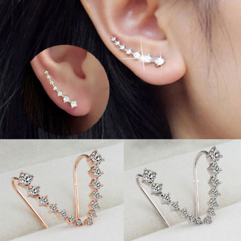 Pendientes de aro con cristales incrustados LuxeSparkle