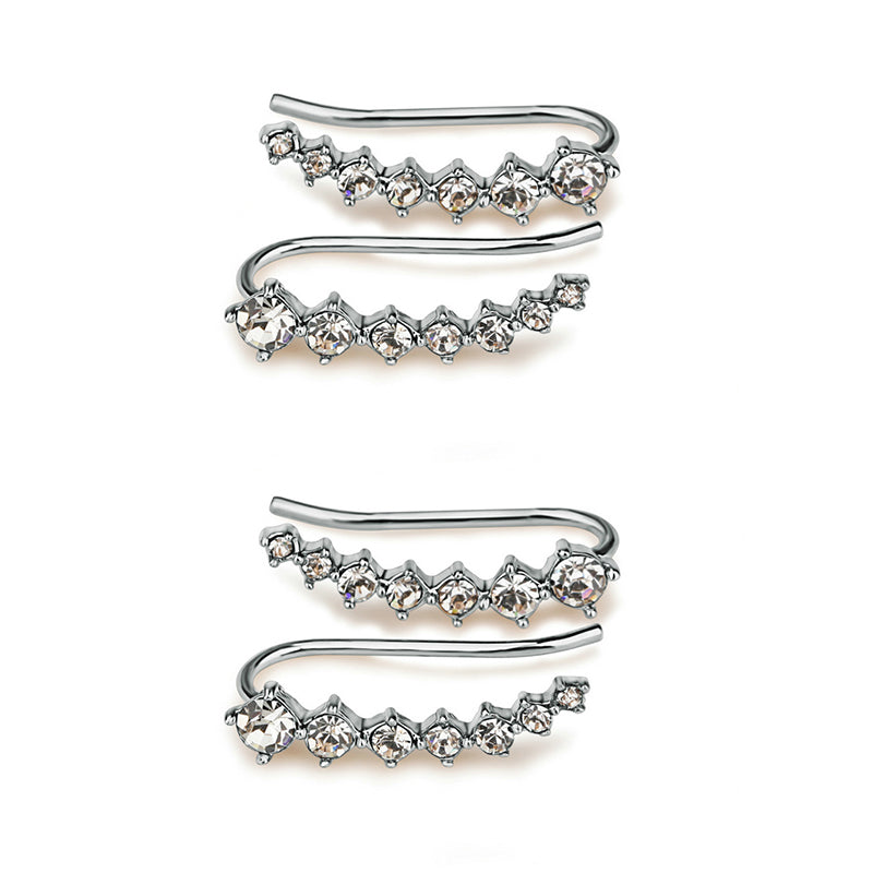 Pendientes de aro con cristales incrustados LuxeSparkle