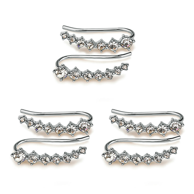 Pendientes de aro con cristales incrustados LuxeSparkle
