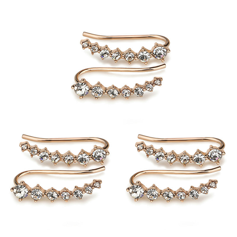 Pendientes de aro con cristales incrustados LuxeSparkle