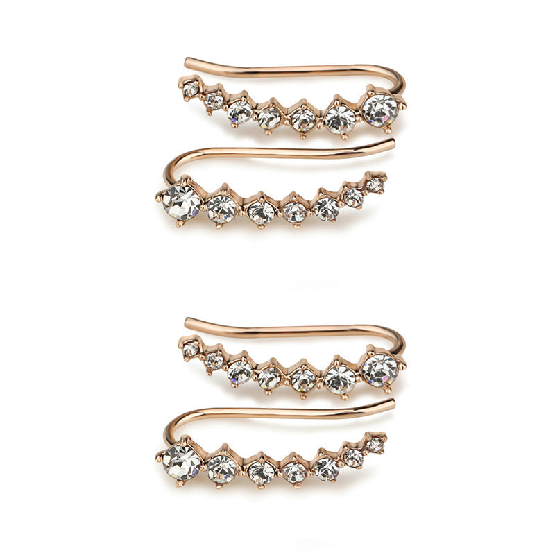 Pendientes de aro con cristales incrustados LuxeSparkle