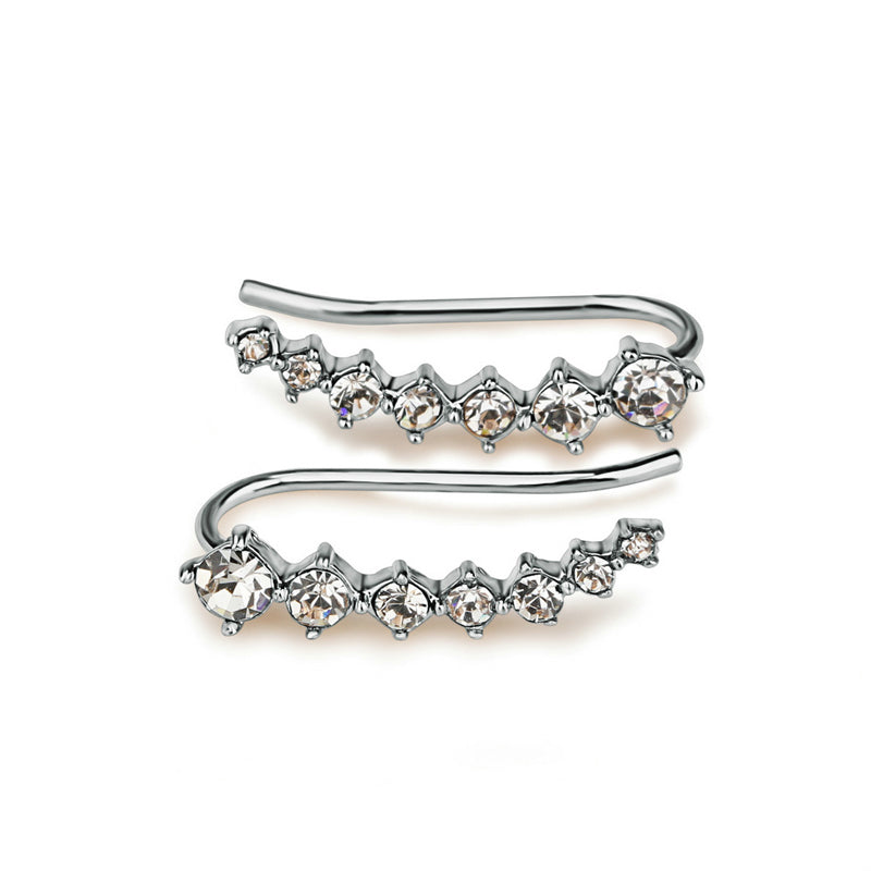 Pendientes de aro con cristales incrustados LuxeSparkle