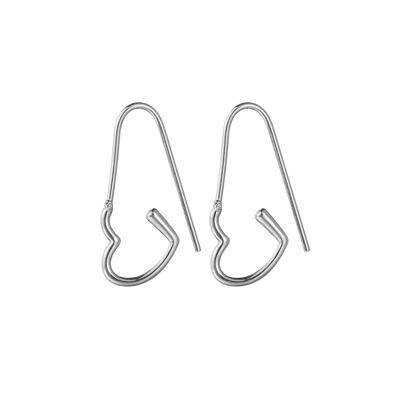 Pendientes elegantes con forma de corazón