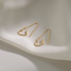 Pendientes elegantes con forma de corazón
