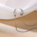 Pendientes modernos con diseño de cadena