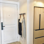 Perchero de pared con forma de onda, ganchos de hierro con 3 o 5 colgadores y tornillos incluidos, 6 colores, 33 o 56 cm