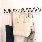 Perchero de pared con forma de onda, ganchos de hierro con 3 o 5 colgadores y tornillos incluidos, 6 colores, 33 o 56 cm