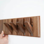 Perchero de pared de madera con 4 o 6 ganchos