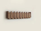 Perchero de pared de madera con ganchos abatibles diseño teclas de piano, nogal o haya, con 4, 6 u 8 ganchos