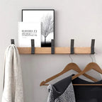 Perchero de pared nórdico con ganchos móviles – Negro