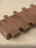 Perchero de pared con diseño de teclas de piano, ganchos abatibles de madera de nogal o haya, 4, 6 u 8 ganchos, fijacion