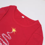 Pijamas navideños a juego para toda la familia con estampado de renos y copos de nieve, rojo o azul