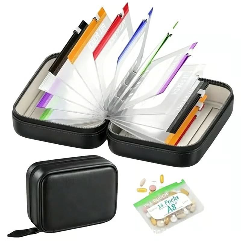 PILLTREK – Set de bolsas organizadoras de pastillas para viajes ordenados