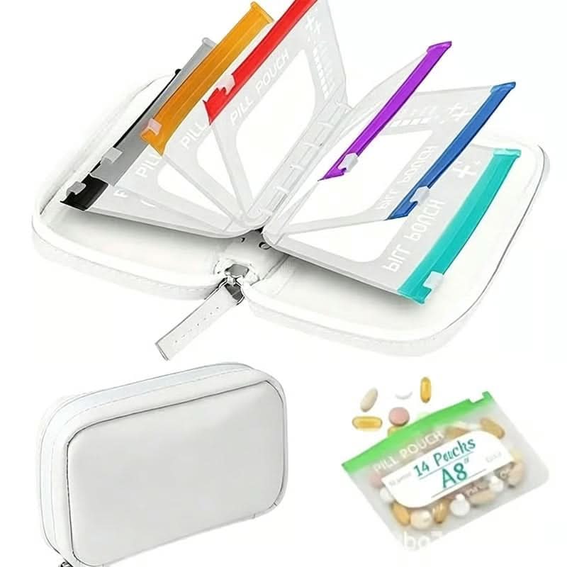 PILLTREK – Set de bolsas organizadoras de pastillas para viajes ordenados