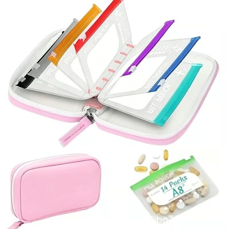 PILLTREK – Set de bolsas organizadoras de pastillas para viajes ordenados