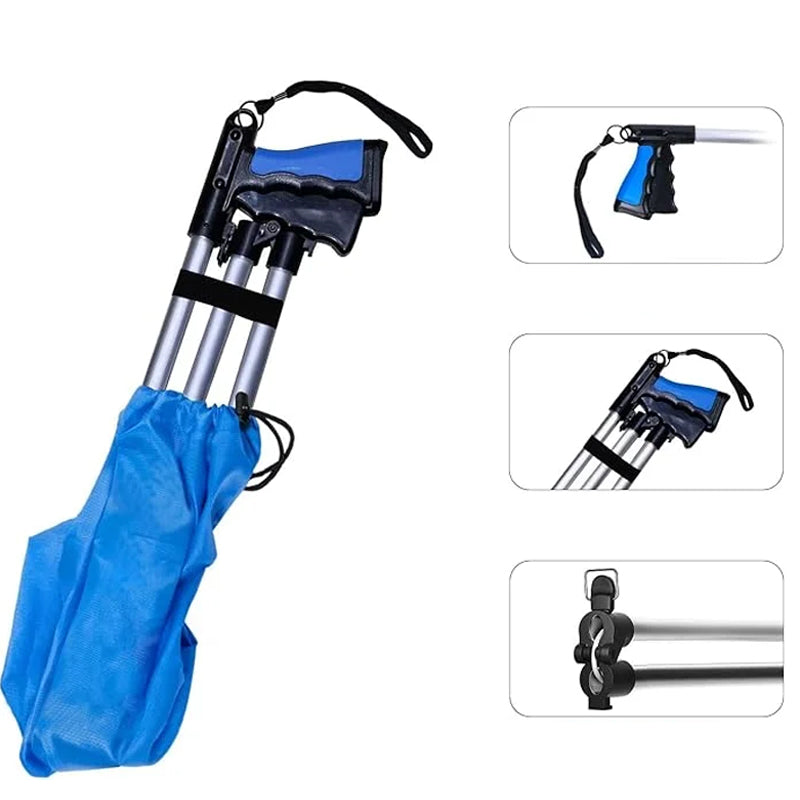 Pinza plegable con clip giratorio 360°