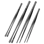 Pinzas de cocina extra largas de acero inoxidable