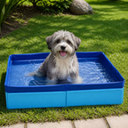 Piscina plegable para mascotas (base antideslizante de PVC)