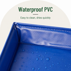 Piscina plegable para mascotas (base antideslizante de PVC)