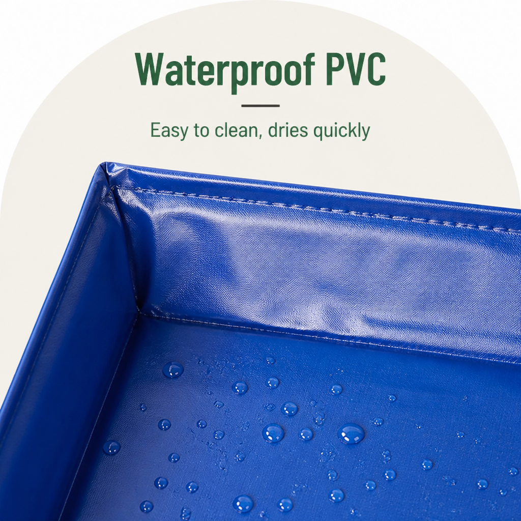 Piscina plegable para mascotas (base antideslizante de PVC)