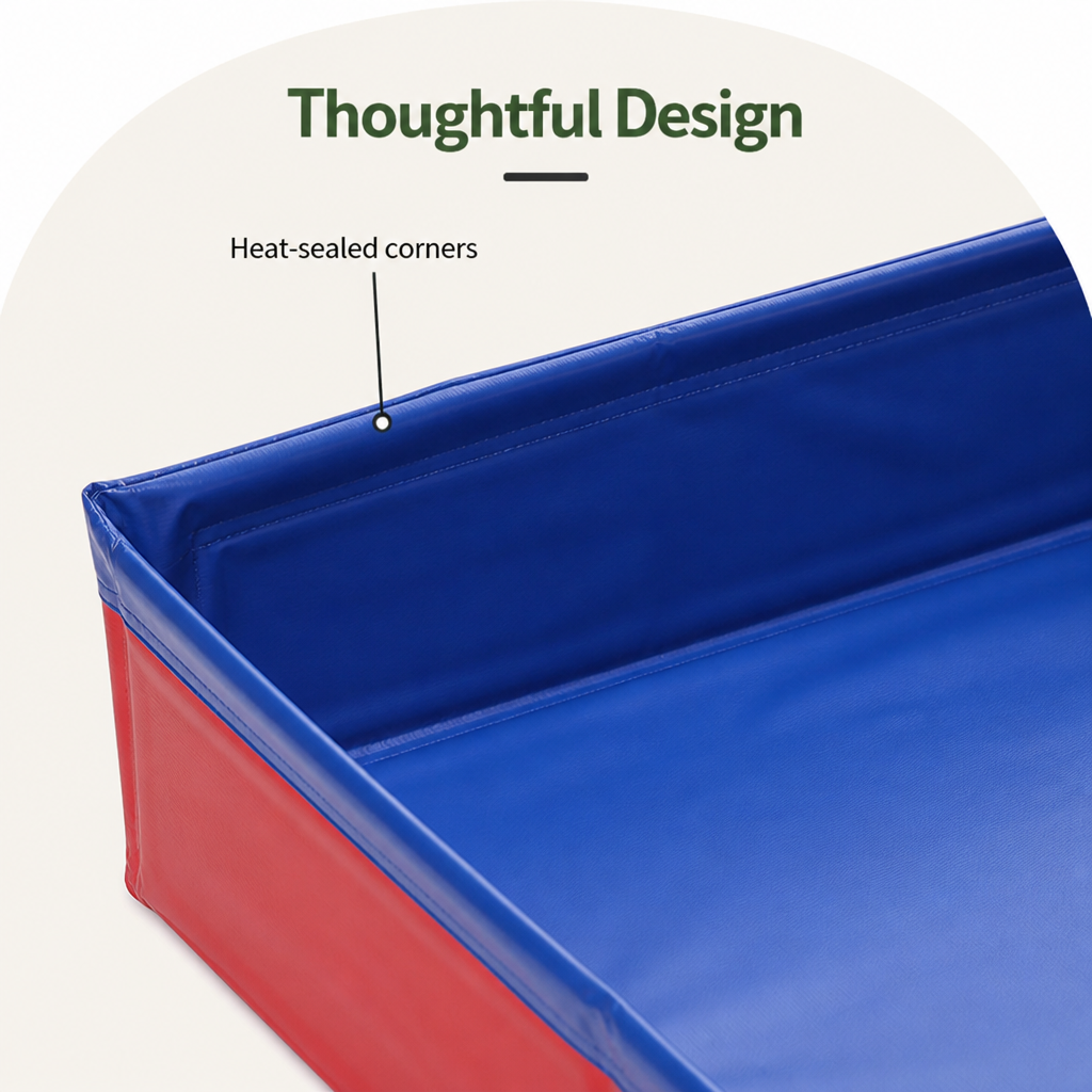 Piscina plegable para mascotas (base antideslizante de PVC)