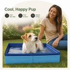 Piscina plegable para mascotas (base antideslizante de PVC)