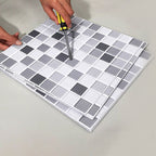 Placas de mosaico PVC autoadhesivas cuadradas resistentes a manchas para ducha – Pack de 5