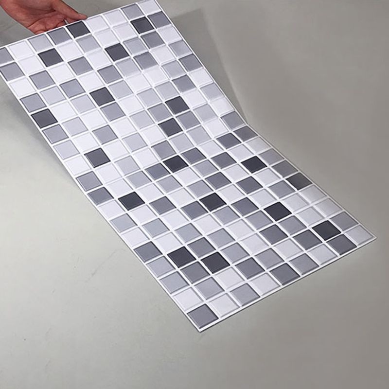 Placas de mosaico PVC autoadhesivas cuadradas resistentes a manchas para ducha – Pack de 5